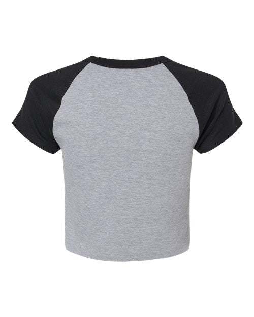 BELLA + CANVAS Women's Micro Rib Raglan Baby Tee BC1201 Womens Apparel Shirts & Tops