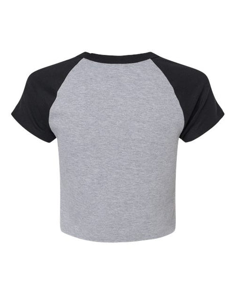 BELLA + CANVAS Women's Micro Rib Raglan Baby Tee BC1201 Womens Apparel Shirts & Tops