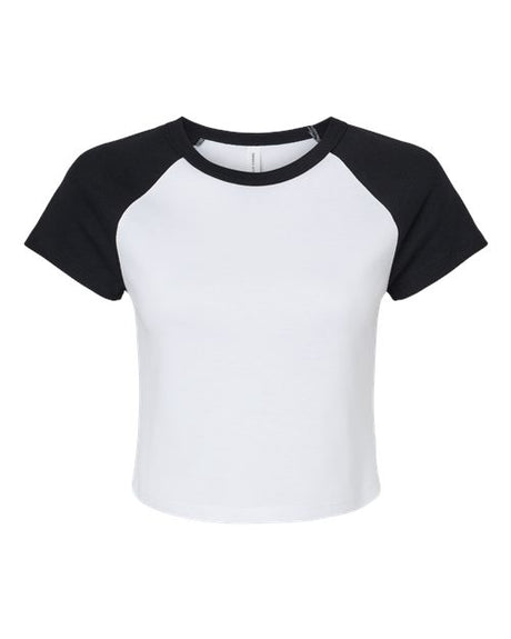 BELLA + CANVAS Women's Micro Rib Raglan Baby Tee BC1201 Womens Apparel Shirts & Tops
