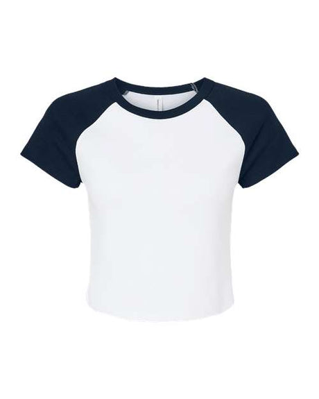 BELLA + CANVAS Women's Micro Rib Raglan Baby Tee BC1201 Womens Apparel Shirts & Tops