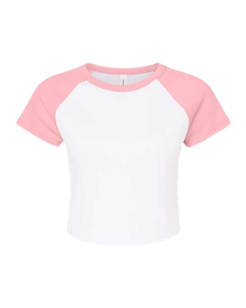 BELLA + CANVAS Women's Micro Rib Raglan Baby Tee BC1201 Womens Apparel Shirts & Tops