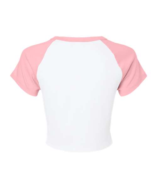 BELLA + CANVAS Women's Micro Rib Raglan Baby Tee BC1201 Womens Apparel Shirts & Tops