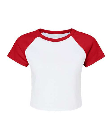 BELLA + CANVAS Women's Micro Rib Raglan Baby Tee BC1201 Womens Apparel Shirts & Tops