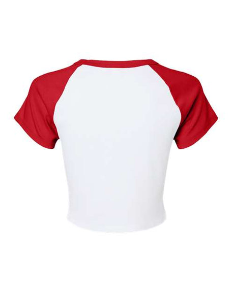 BELLA + CANVAS Women's Micro Rib Raglan Baby Tee BC1201 Womens Apparel Shirts & Tops