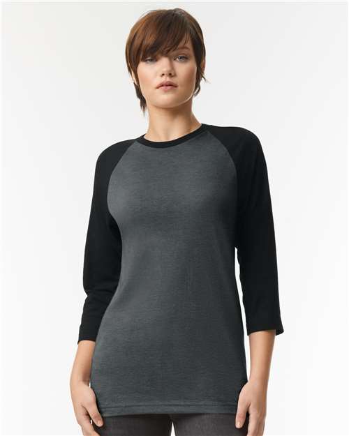 American Apparel Unisex CVC Raglan Tee Womens Apparel Shirts & Tops