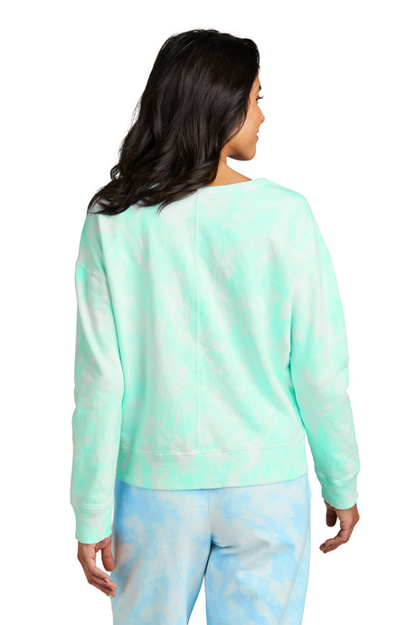 Port & Company Ladies Beach Wash Cloud Tie-Dye V-Neck Sweatshirt LPC140V Womens Apparel Shirts & Tops