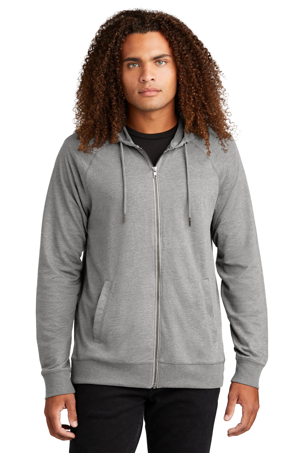 District Men's Featherweight French Terry Full-Zip Hoodie DT573