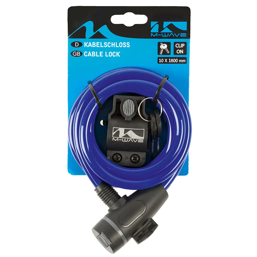 M-Wave S 10.18 Spiral Cable Locks Bicycle Accessories Locks/Security