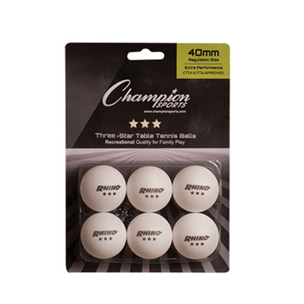 Champion Sports 3 Star Tournament Table Tennis Balls Sports Equipment All