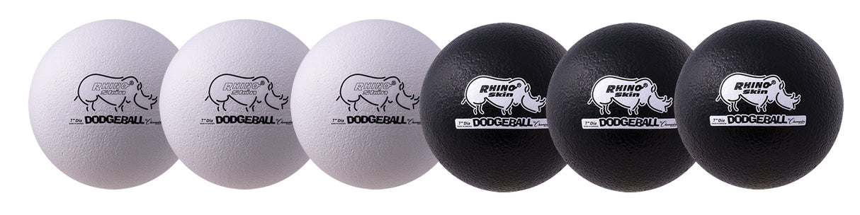 Champion Sports Rhino Skin Dodgeball Set Black/White Sports Equipment All