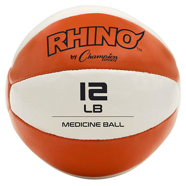 Champion Sports Rhino Leather Medicine Ball Exercise & Wellness Strength Medicine Balls