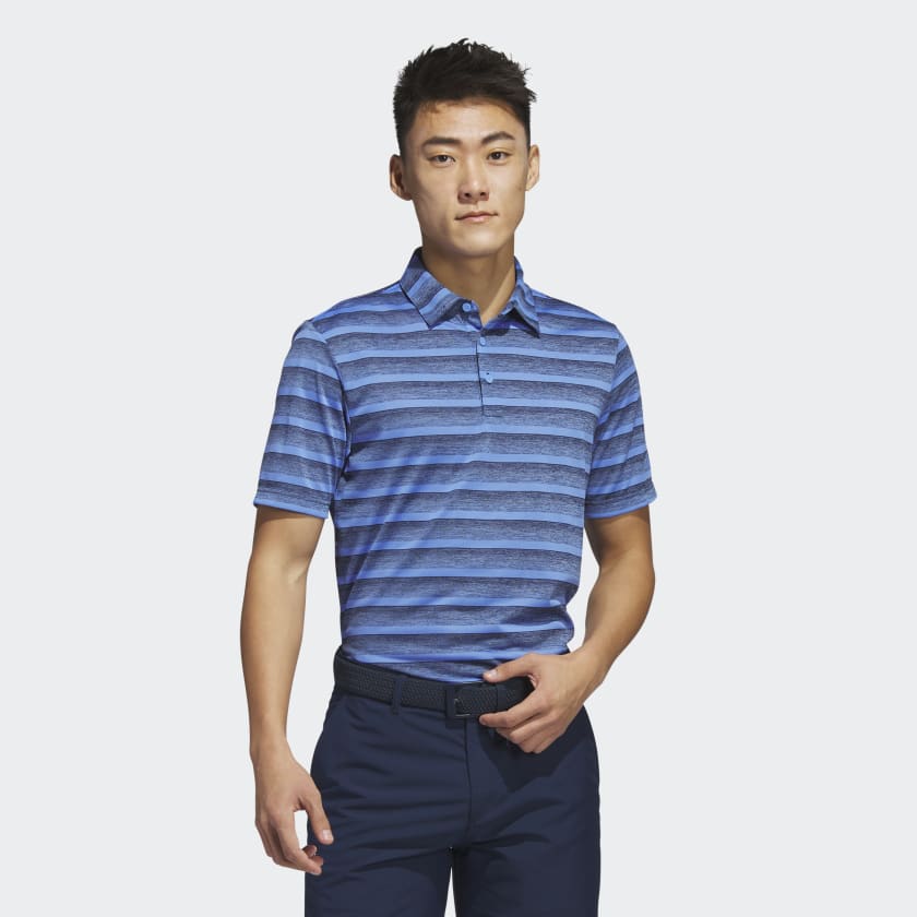 adidas Men's Two Color Stripe Polo