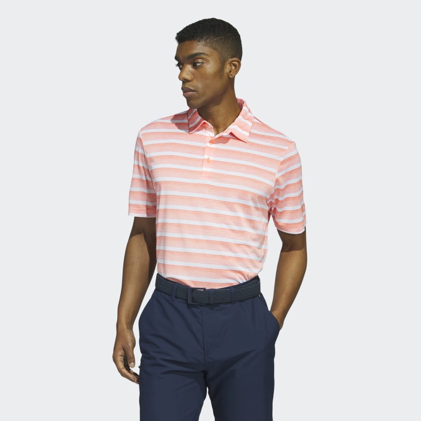 adidas Men's Two Color Stripe Polo
