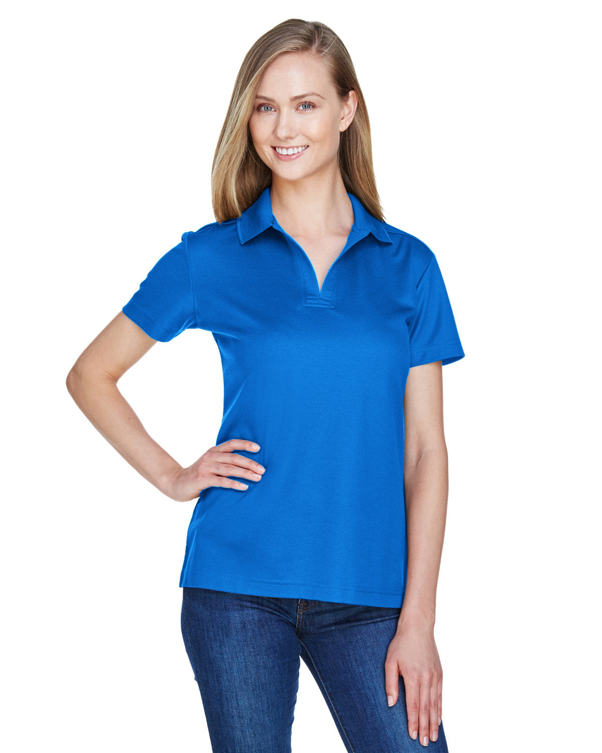Devon & Jones CrownLux Performance Ladies' Plaited Polo Womens Apparel Shirts & Tops