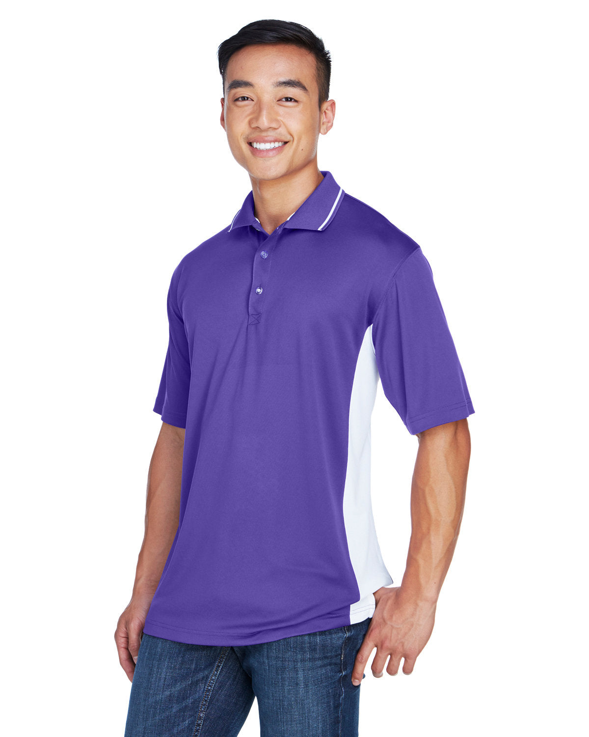 UltraClub Men's Cool & Dry Sport Two-Tone Polo Mens Apparel Shirts & Tops