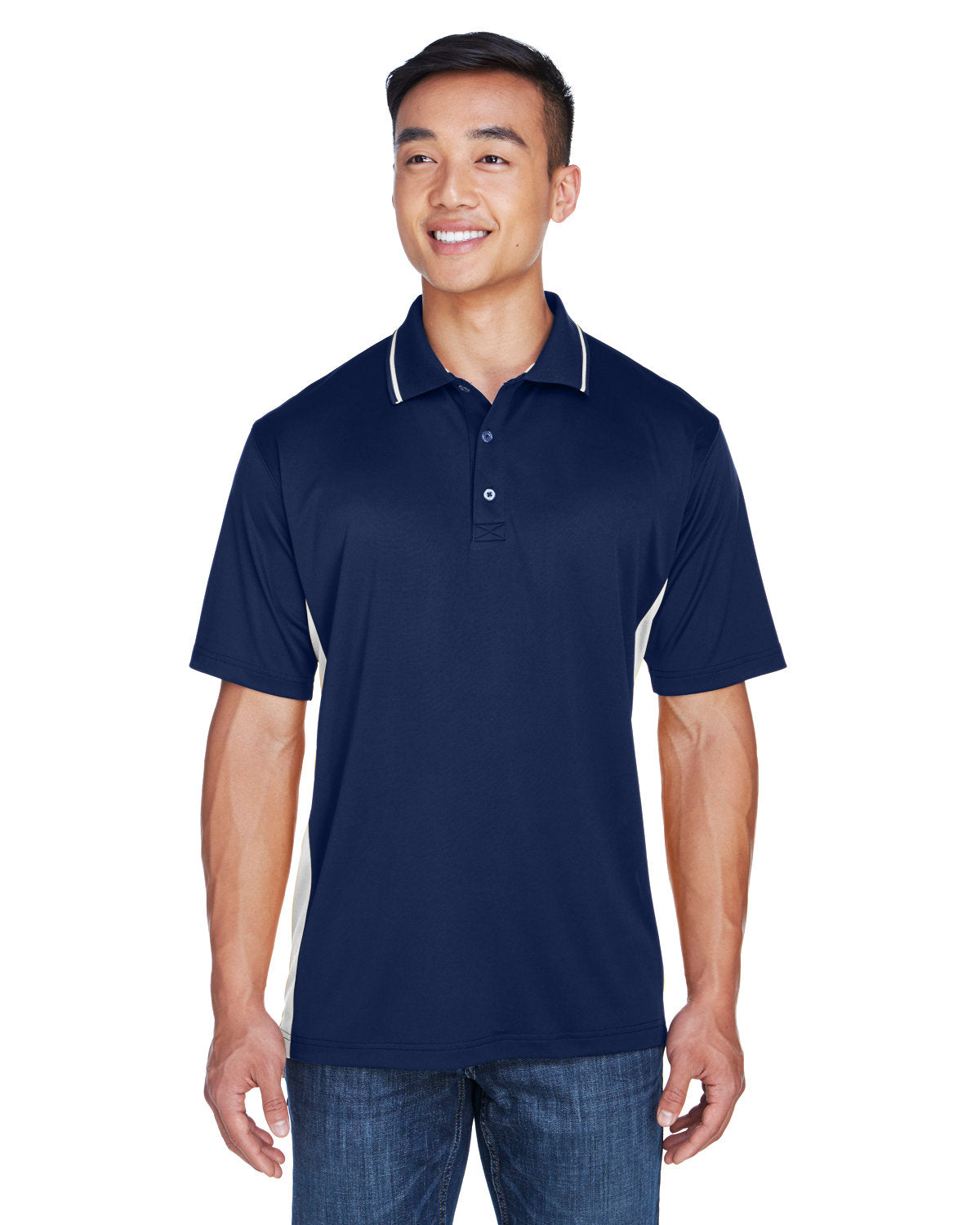 UltraClub Men's Cool & Dry Sport Two-Tone Polo Mens Apparel Shirts & Tops