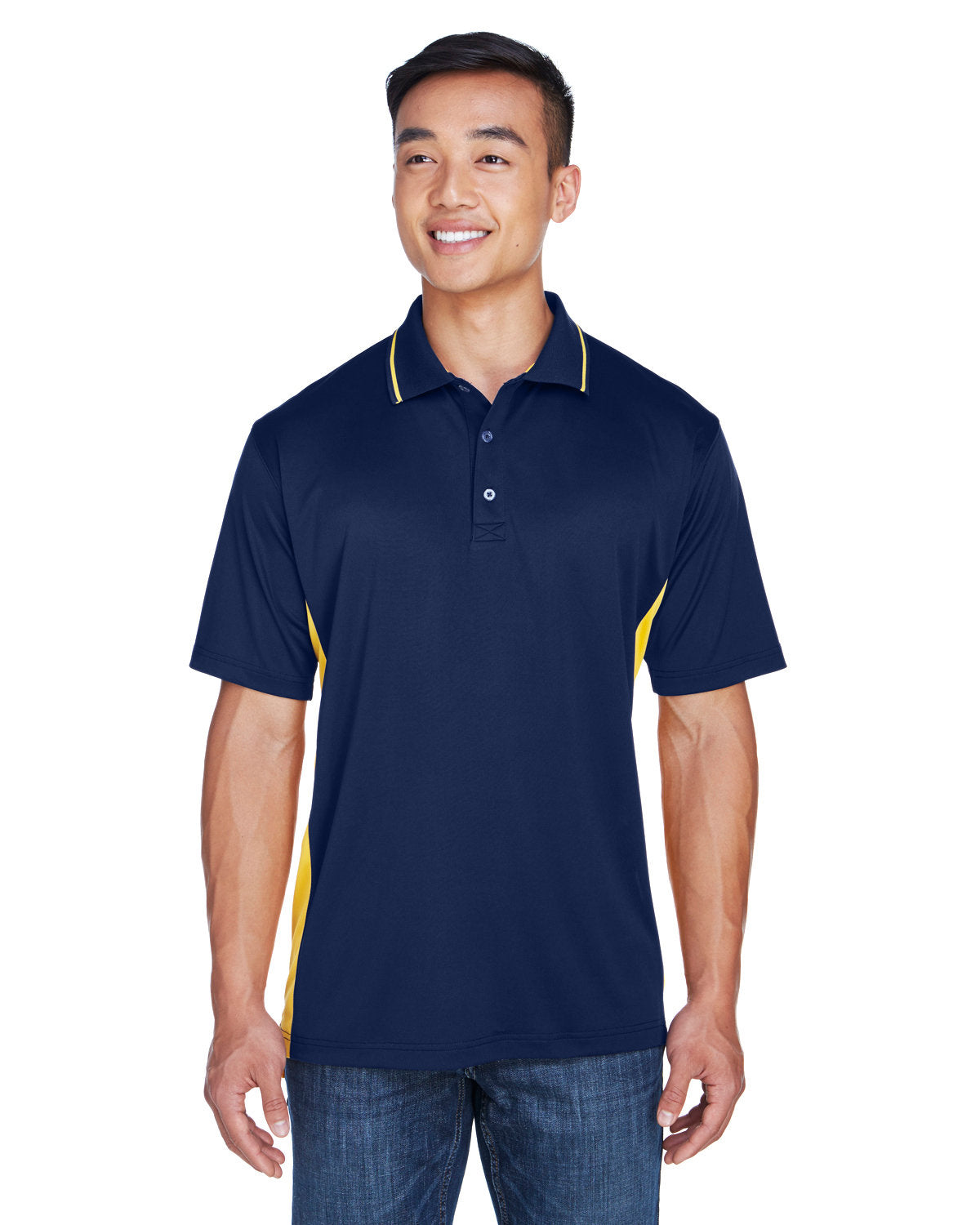 UltraClub Men's Cool & Dry Sport Two-Tone Polo Mens Apparel Shirts & Tops