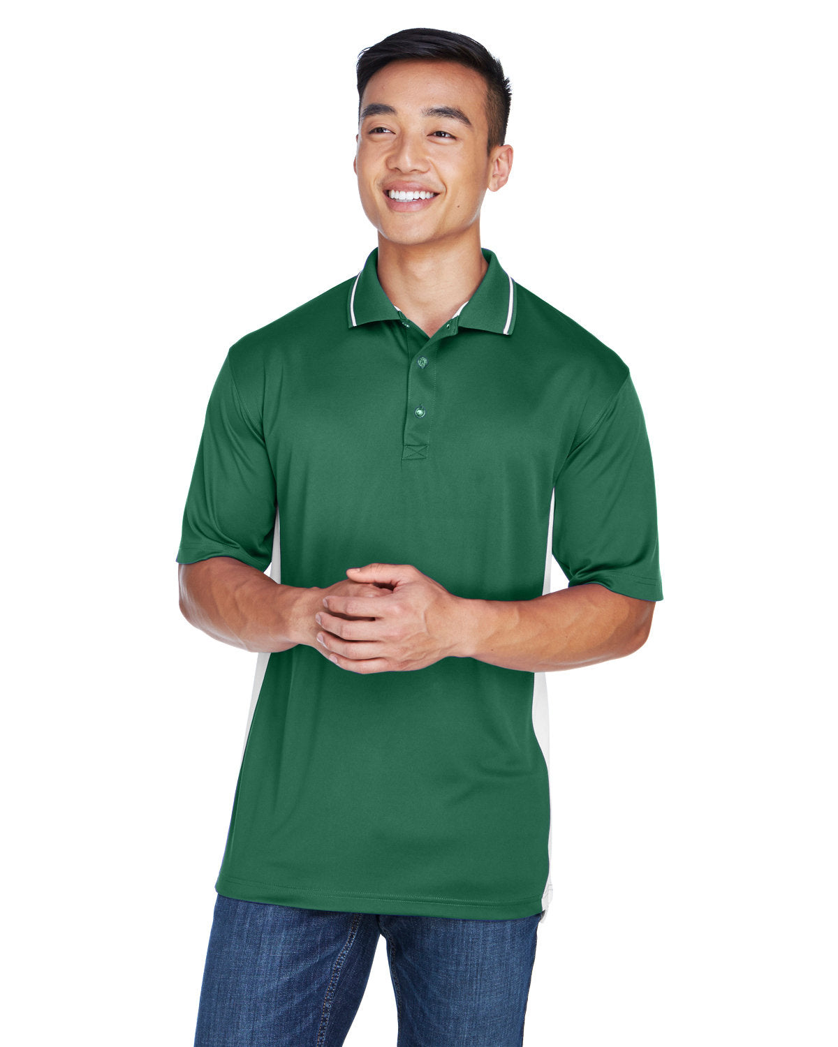 UltraClub Men's Cool & Dry Sport Two-Tone Polo Mens Apparel Shirts & Tops