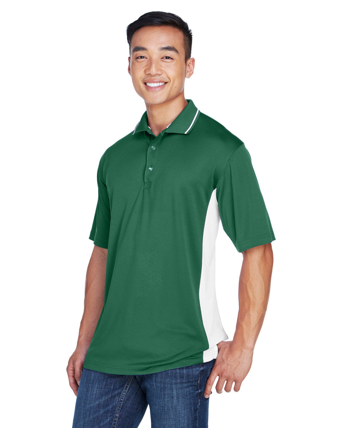 UltraClub Men's Cool & Dry Sport Two-Tone Polo Mens Apparel Shirts & Tops