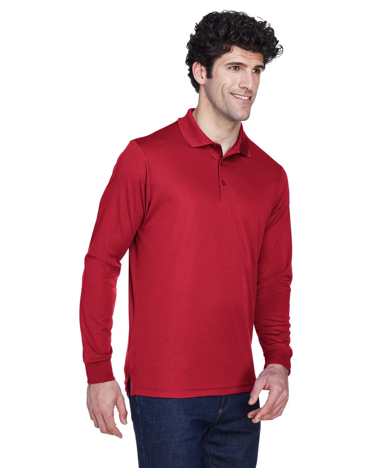 CORE365 Men's Pinnacle Performance Long-Sleeve Piqué Polo Mens Apparel Shirts & Tops