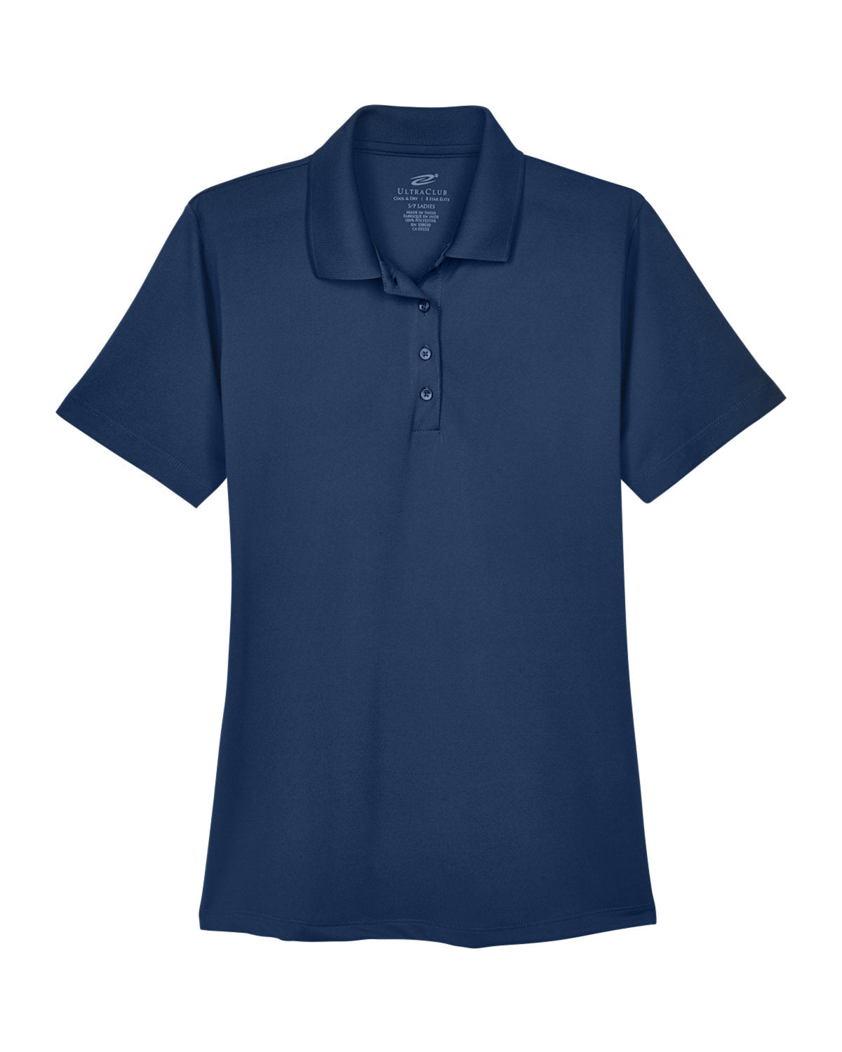 UltraClub Ladies' Cool & Dry 8-Star Elite Performance Interlock Polo Womens Apparel Shirts & Tops