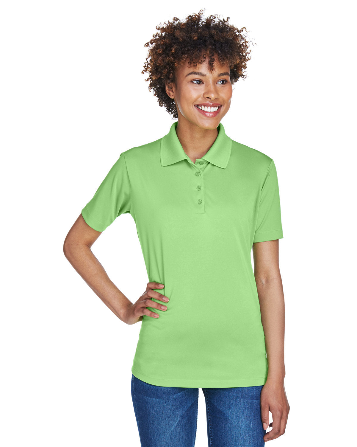 UltraClub Ladies' Cool & Dry 8-Star Elite Performance Interlock Polo Womens Apparel Shirts & Tops