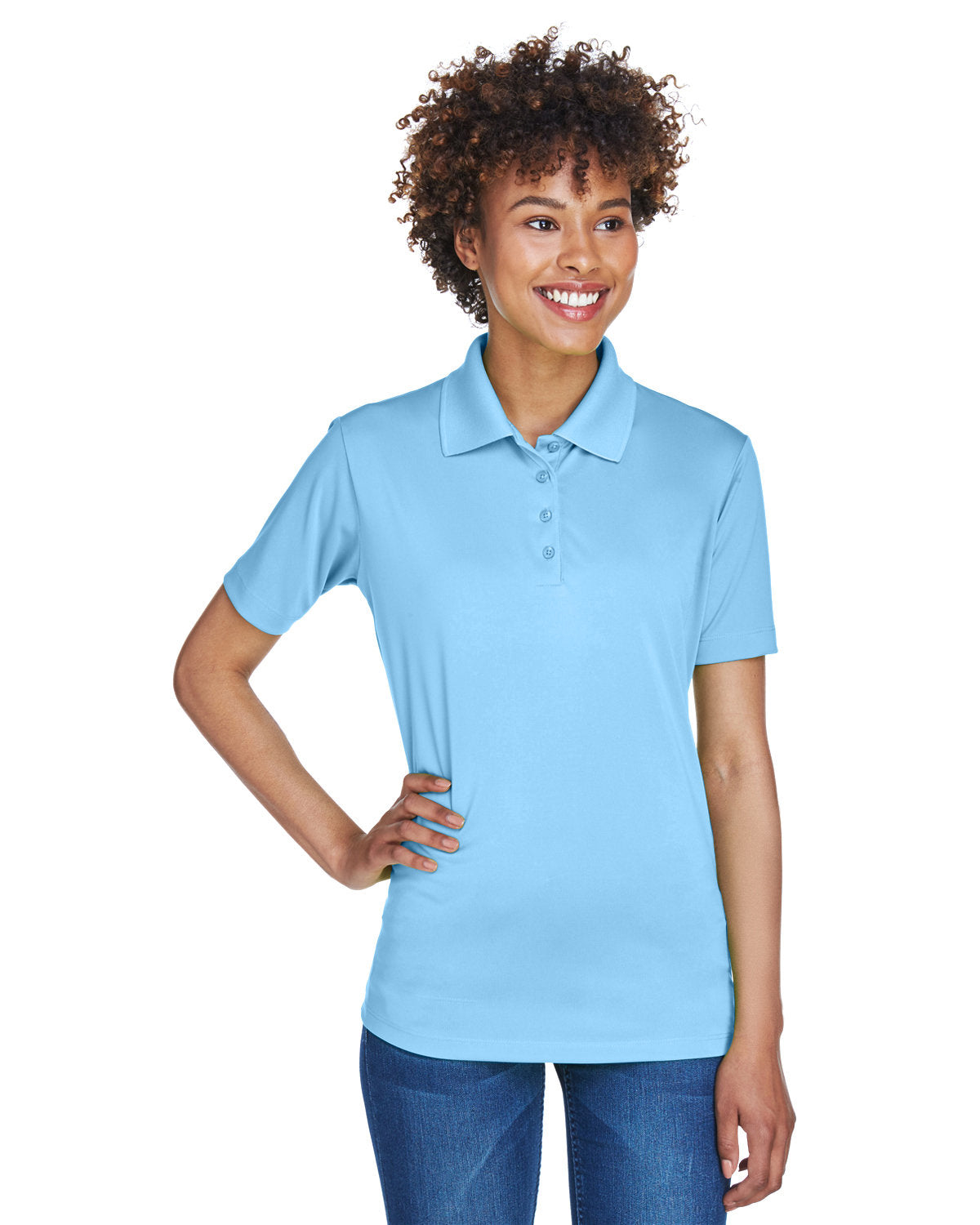 UltraClub Ladies' Cool & Dry 8-Star Elite Performance Interlock Polo Womens Apparel Shirts & Tops