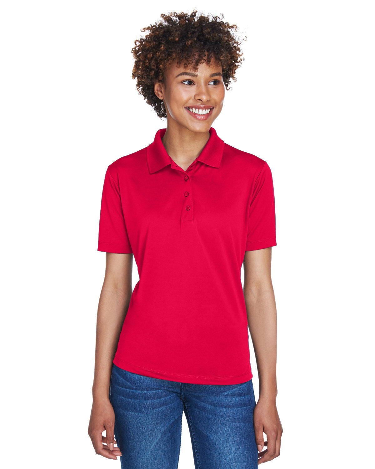 UltraClub Ladies' Cool & Dry 8-Star Elite Performance Interlock Polo Womens Apparel Shirts & Tops