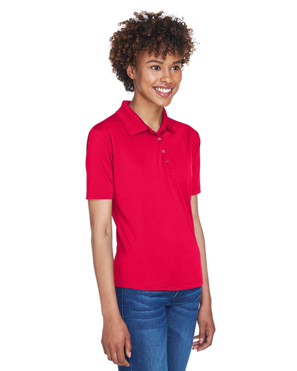 UltraClub Ladies' Cool & Dry 8-Star Elite Performance Interlock Polo Womens Apparel Shirts & Tops