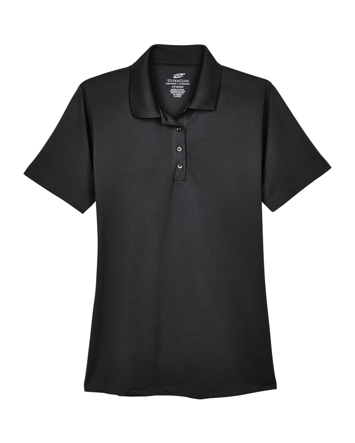 UltraClub Ladies' Cool & Dry 8-Star Elite Performance Interlock Polo Womens Apparel Shirts & Tops