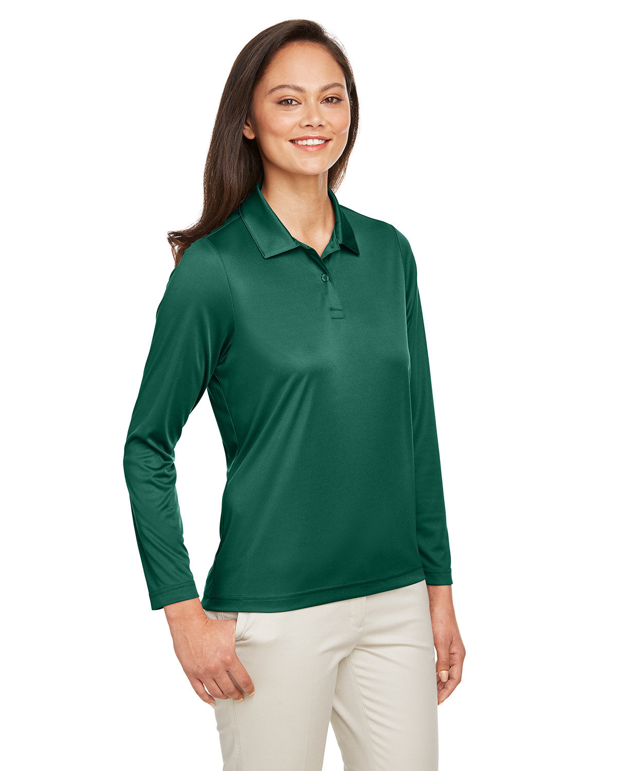 Team 365 Ladies' Zone Performance Long Sleeve Polo Womens Apparel Shirts & Tops