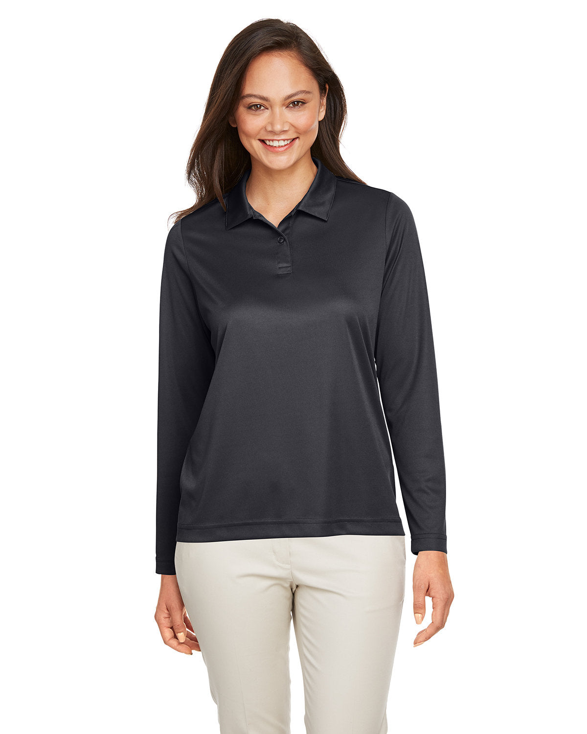Team 365 Ladies' Zone Performance Long Sleeve Polo Womens Apparel Shirts & Tops