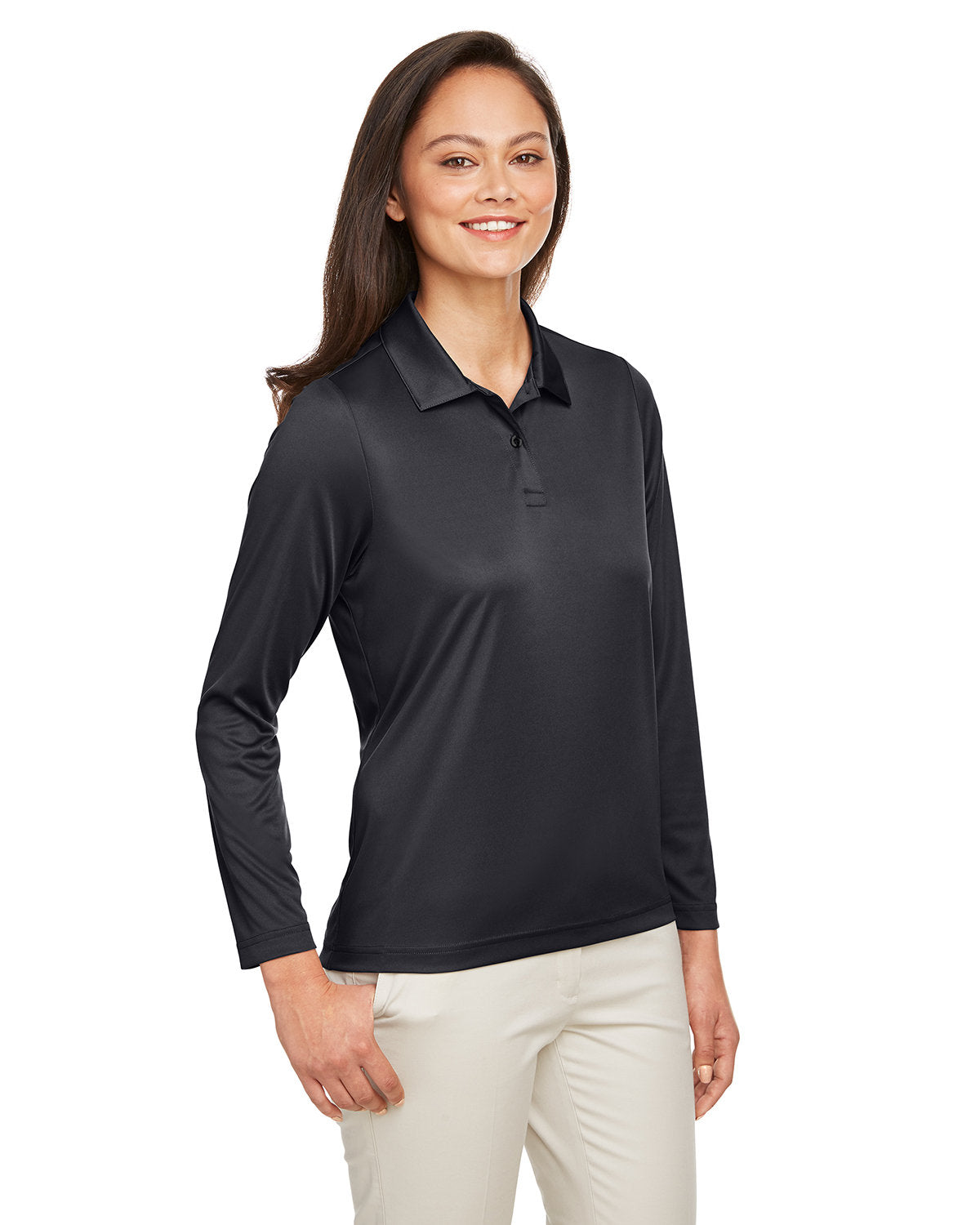 Team 365 Ladies' Zone Performance Long Sleeve Polo Womens Apparel Shirts & Tops