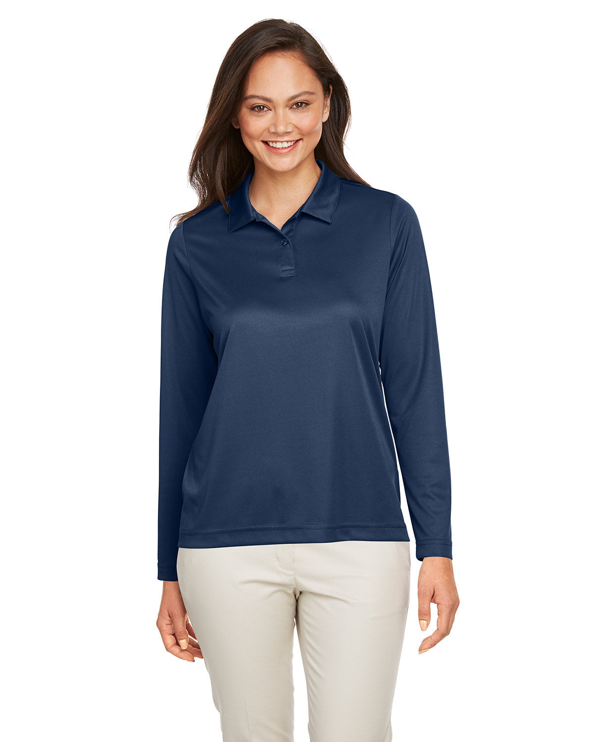 Team 365 Ladies' Zone Performance Long Sleeve Polo Womens Apparel Shirts & Tops