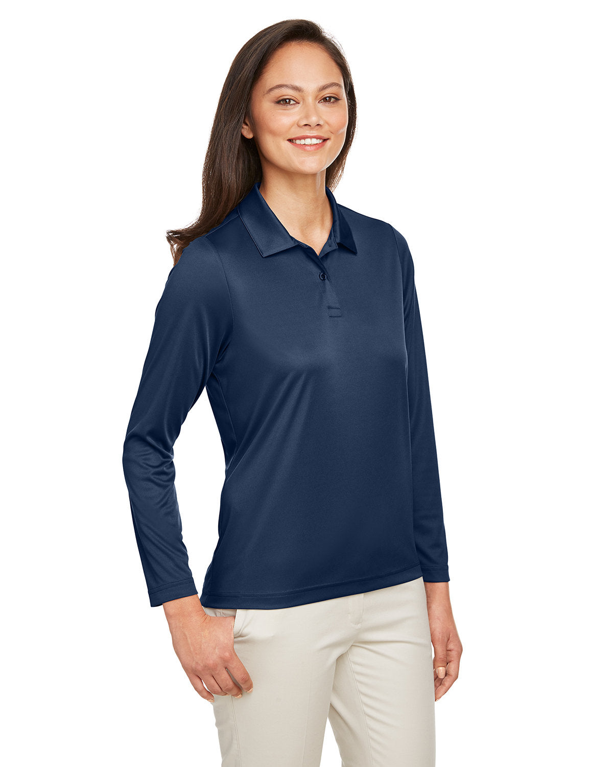 Team 365 Ladies' Zone Performance Long Sleeve Polo Womens Apparel Shirts & Tops