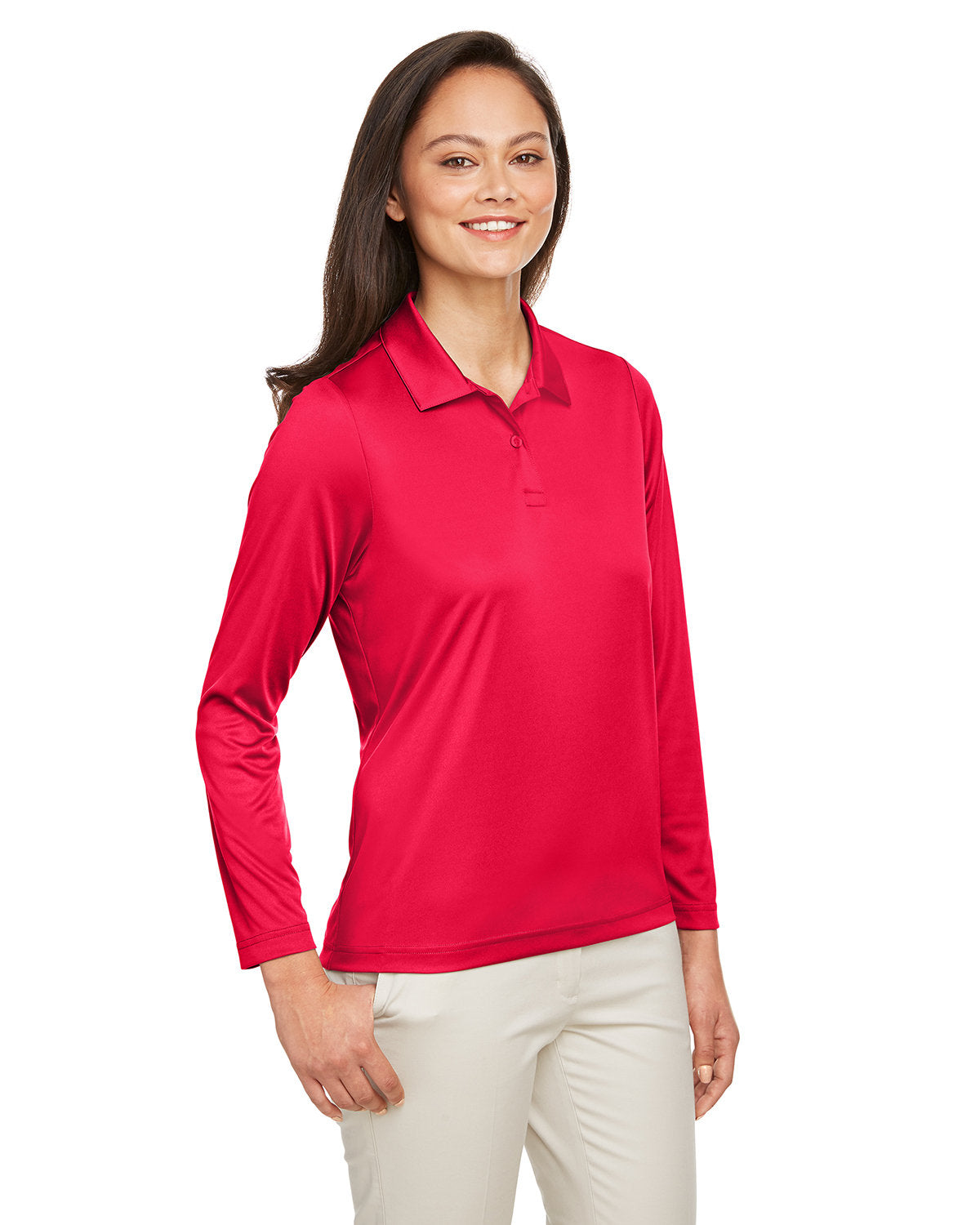 Team 365 Ladies' Zone Performance Long Sleeve Polo Womens Apparel Shirts & Tops