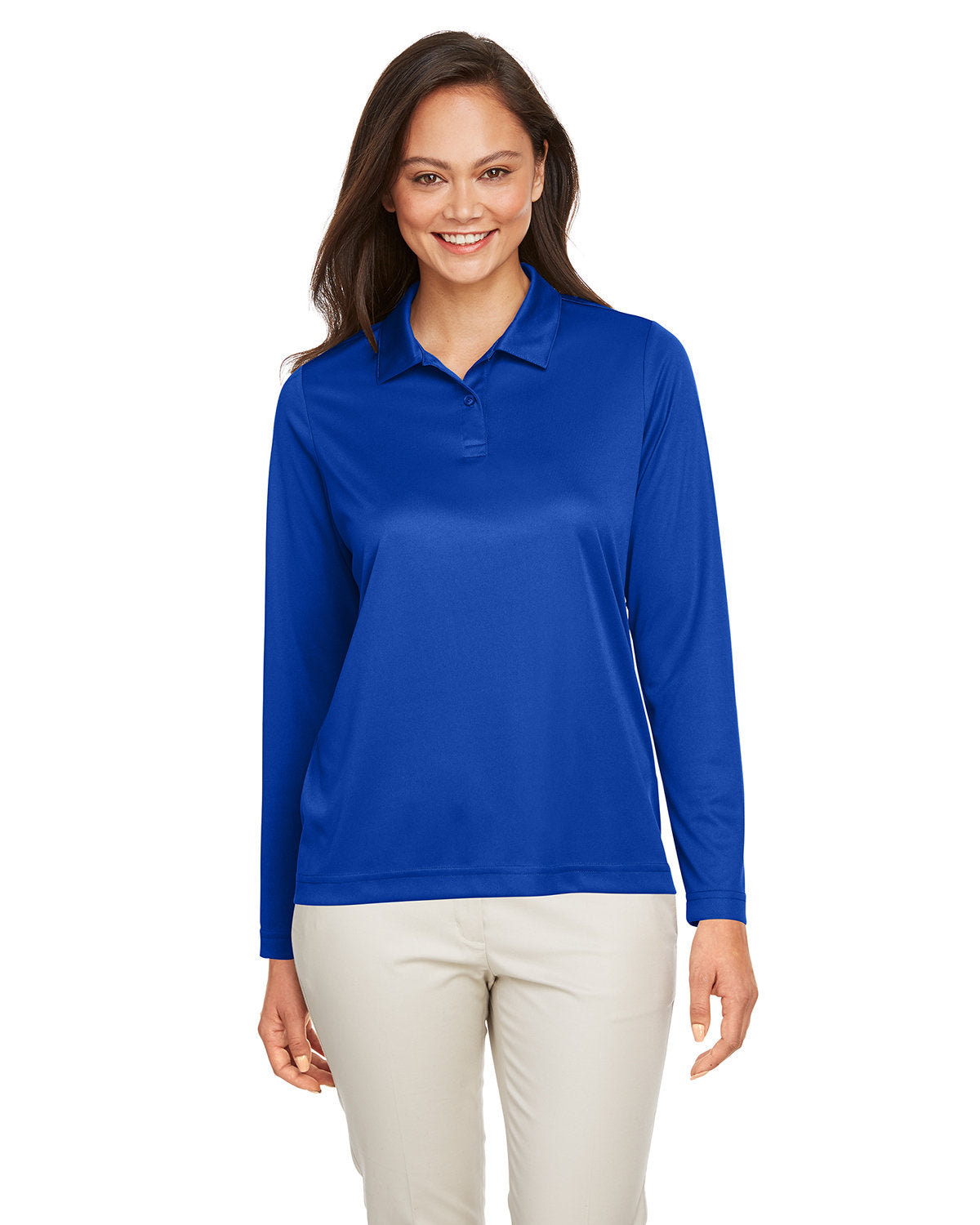 Team 365 Ladies' Zone Performance Long Sleeve Polo Womens Apparel Shirts & Tops