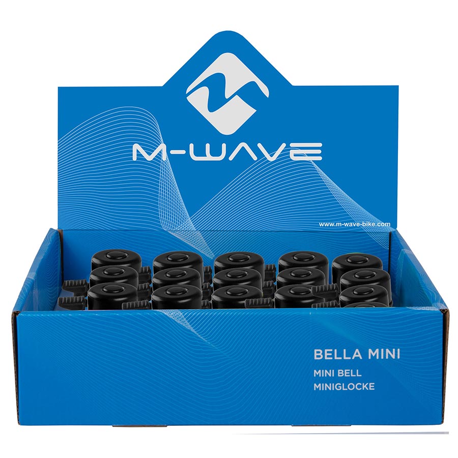 M-Wave Bella Mini-Black 20ct Bike Bells-2