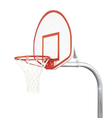 Bison 3-1/2" Tough Duty Finished Aluminum Fan Playground Basketball System Basketball Equipment All