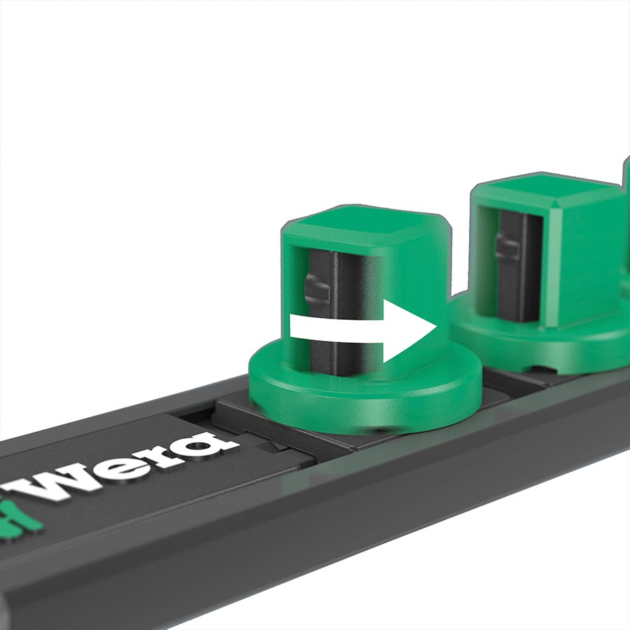 Wera 9601 Magnetic Socket Tool Storage Rail-3