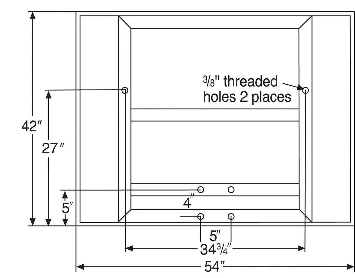 Bison 42" x 54" Polycarbonate Playground Backboard Basketball Equipment All