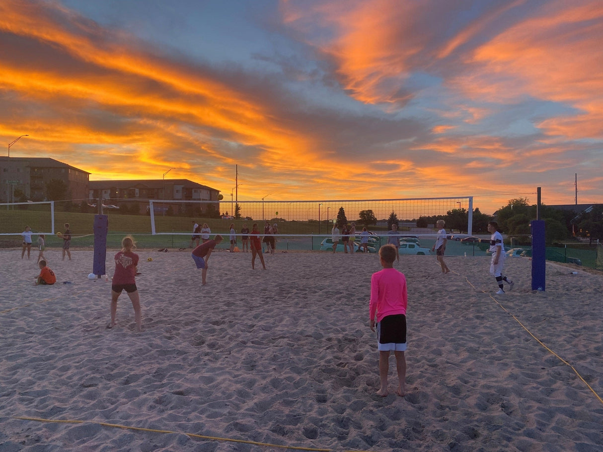 Bison Match Point Competition Outdoor Volleyball Complete System Volleyball Nets & Court Equipment All