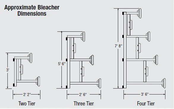 Bison Premium Aluminum Portable Outdoor Bleachers Sports Field Equipment All