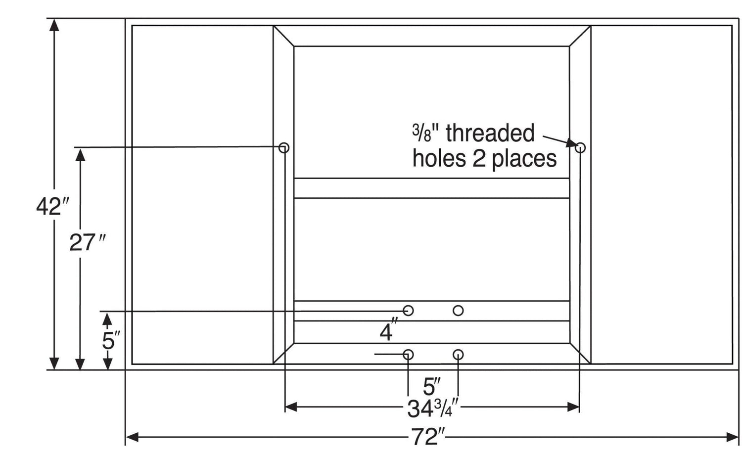 Bison 42" x 72" Polycarbonate Playground Backboard Basketball Equipment All