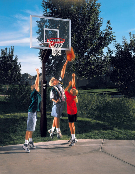 Bison All Conference Qwik Change 4" Adjustable Basketball System Basketball Equipment All