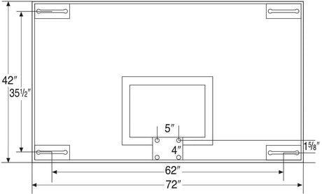 Bison 42" x 72" Standard Glass Backboard Basketball Equipment All