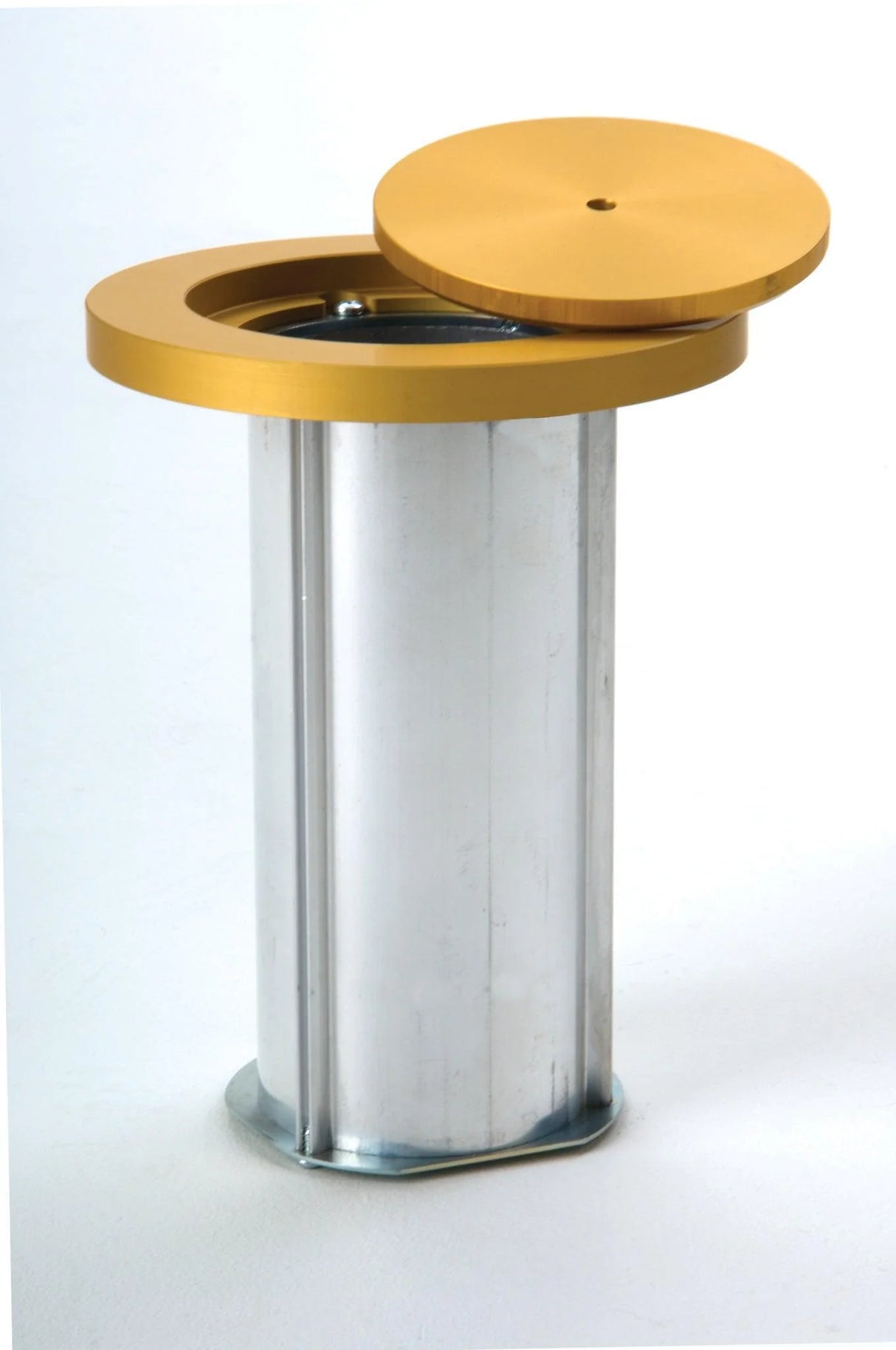 Bison Standard Volleyball Floor Sockets with Plated Aluminum Cover Plate Volleyball Nets & Court Equipment All