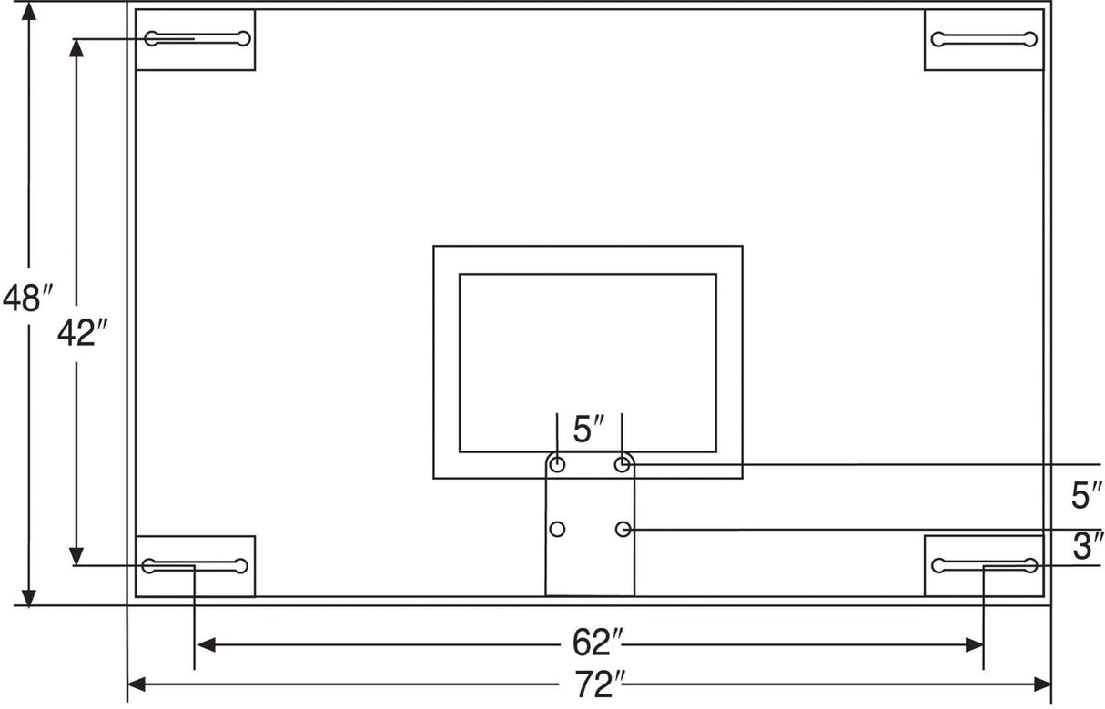 Bison 48" x 72" Tall Glass Competition Backboard Basketball Equipment All