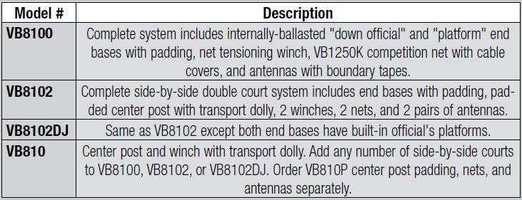 Bison Arena II Freestanding Portable Double Court System Volleyball Nets & Court Equipment All