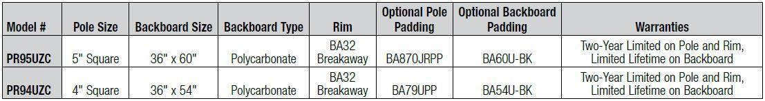 Bison ZipCrank Playground Adjustable Systems Basketball Equipment All